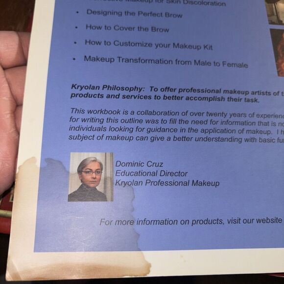 Kryolan Makeup Beauty Manual, Professional Stage Makeup, by Dominic Cruz - Picture 6 of 15